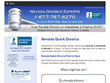 Tablet Screenshot of nevadadivorce.us
